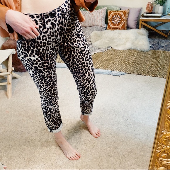 Y2K boyfriend fit leopard cheetah jeans - Picture 6 of 16